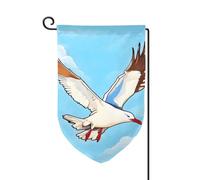Drapeau de jardin de bienvenue pour extérieur de petite cour, 31,8 x 45,7 cm, double face, résistant aux intempéries, mouettes volantes, drapeaux verticaux pour ferme, extérieur, pelouse, terrasse