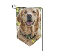 Drapeau de jardin de bienvenue pour extérieur de petite cour, 31,8 x 45,7 cm, double face, résistant aux intempéries, drapeau vertical Golden Retriever pour ferme, extérieur, pelouse, terrasse