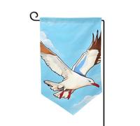 Drapeau de jardin de bienvenue pour extérieur de petite cour, 31,8 x 45,7 cm, double face, résistant aux intempéries, mouettes volantes, drapeaux verticaux pour ferme, extérieur, pelouse, terrasse