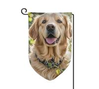 Drapeau de jardin de bienvenue pour extérieur de petite cour, 31,8 x 45,7 cm, double face, résistant aux intempéries, drapeau vertical Golden Retriever pour ferme, extérieur, pelouse, terrasse