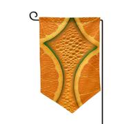 Drapeau de jardin de bienvenue pour extérieur de petite cour, 31,8 x 45,7 cm, double face, résistant aux intempéries, texture orange, drapeau vertical pour ferme, extérieur, pelouse, terrasse