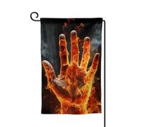Drapeau de jardin de bienvenue pour extérieur de petite cour, 31,8 x 45,7 cm, double face, résistant aux intempéries, drapeau vertical à la main au feu pour ferme, extérieur, pelouse, terrasse