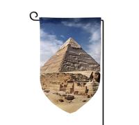 Drapeau de jardin de bienvenue pour l'extérieur - 31,8 x 45,7 cm - Double face - Résistant aux intempéries - Pyramides d'Égypte - Drapeaux verticaux pour ferme, extérieur, pelouse, terrasse