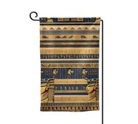 Drapeau de jardin de bienvenue pour l'extérieur - 31,8 x 45,7 cm - Double face résistant aux intempéries - Fresques pharaoniques égyptiennes - Drapeaux verticaux pour ferme, extérieur, pelouse