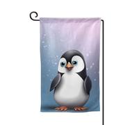 Drapeau de jardin de bienvenue pour l'extérieur - 31,8 x 45,7 cm - Double face résistant aux intempéries - Drapeau vertical « I Love Pingouins » - Pour ferme, extérieur, pelouse, terrasse