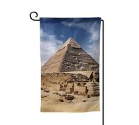 Drapeau de jardin de bienvenue pour l'extérieur - 31,8 x 45,7 cm - Double face - Résistant aux intempéries - Pyramides d'Égypte - Drapeaux verticaux pour ferme, extérieur, pelouse, terrasse