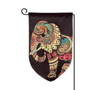 Drapeau de jardin de bienvenue pour l'extérieur - 31,8 x 45,7 cm - Double face résistant aux intempéries - Beau drapeau vertical en forme d'éléphant pour ferme, extérieur, pelouse, terrasse