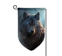 Drapeau de jardin de bienvenue pour l'extérieur - 31,8 x 45,7 cm - Double face résistant aux intempéries - Drapeau vertical fantaisie loup pour ferme, extérieur, pelouse, terrasse