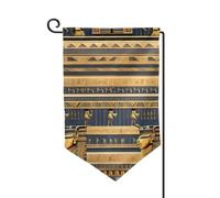 Drapeau de jardin de bienvenue pour l'extérieur - 31,8 x 45,7 cm - Double face résistant aux intempéries - Fresques pharaoniques égyptiennes - Drapeaux verticaux pour ferme, extérieur, pelouse