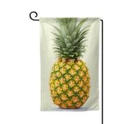 Drapeau de jardin de bienvenue pour l'extérieur - 31,8 x 45,7 cm - Double face - Résistant aux intempéries - Ananas frais - Drapeau vertical pour ferme, extérieur, pelouse, terrasse