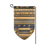 Drapeau de jardin de bienvenue pour l'extérieur - 31,8 x 45,7 cm - Double face résistant aux intempéries - Fresques pharaoniques égyptiennes - Drapeaux verticaux pour ferme, extérieur, pelouse