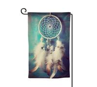 Drapeau de jardin de bienvenue pour l'extérieur - 31,8 x 45,7 cm - Double face résistant aux intempéries - Attrape-rêves - Drapeaux verticaux à plumes pour ferme, extérieur, pelouse, terrasse