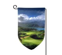 Drapeau de jardin de bienvenue pour l'extérieur - 31,8 x 45,7 cm - Double face - Résistant aux intempéries - Drapeau de maison pittoresque hawaïen - Drapeau vertical tropical pour ferme, extérieur