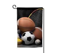Drapeau de jardin de bienvenue pour l'extérieur - 31,8 x 45,7 cm - Double face - Résistant aux intempéries - Drapeau vertical sur le thème du sport - Pour ferme, extérieur, pelouse, terrasse