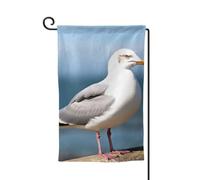 Drapeau de jardin de bienvenue pour l'extérieur - 31,8 x 45,7 cm - Double face - Résistant aux intempéries - Jolie mouette verticale - Pour ferme, extérieur, pelouse, terrasse