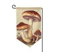 Drapeau de jardin de bienvenue pour l'extérieur - 31,8 x 45,7 cm - Double face - Résistant aux intempéries - Champignons verticaux comestibles - Pour ferme, extérieur, pelouse, terrasse