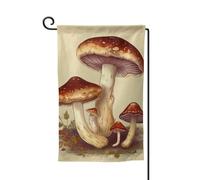 Drapeau de jardin de bienvenue pour l'extérieur - 31,8 x 45,7 cm - Double face - Résistant aux intempéries - Champignons verticaux comestibles - Pour ferme, extérieur, pelouse, terrasse