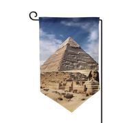 Drapeau de jardin de bienvenue pour l'extérieur - 31,8 x 45,7 cm - Double face - Résistant aux intempéries - Pyramides d'Égypte - Drapeaux verticaux pour ferme, extérieur, pelouse, terrasse
