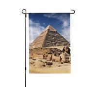 Drapeau de jardin de bienvenue pour l'extérieur - 71,1 x 101,6 cm - Double face - Résistant aux intempéries - Pyramides d'Égypte - Drapeaux verticaux pour ferme, extérieur, pelouse, terrasse