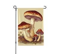 Drapeau de jardin de bienvenue pour l'extérieur - 71,1 x 101,6 cm - Double face résistant aux intempéries - Champignons verticaux comestibles - Pour ferme, extérieur, pelouse, terrasse