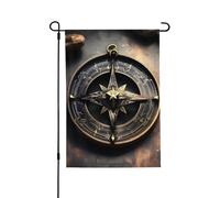 Drapeau de jardin de bienvenue pour l'extérieur - 71,1 x 101,6 cm - Double face résistant aux intempéries - Motif magique - Runes nordiques - Boussole - Drapeaux verticaux pour ferme, extérieur