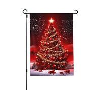 Drapeau de jardin de bienvenue pour l'extérieur - 71,1 x 101,6 cm - Double face résistant aux intempéries - Drapeau vertical rouge pour ferme, extérieur, pelouse, terrasse