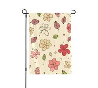 Drapeau de jardin de bienvenue pour l'extérieur - 71,1 x 101,6 cm - Double face résistant aux intempéries - Joli motif floral - Drapeaux verticaux pour ferme, extérieur, pelouse, terrasse