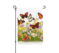 Drapeau de jardin de bienvenue pour l'extérieur - 71,1 x 101,6 cm - Double face résistant aux intempéries - Drapeau vertical pour ferme, extérieur, pelouse, terrasse