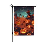 Drapeau de jardin de bienvenue pour l'extérieur - 71,1 x 101,6 cm - Double face résistant aux intempéries - Drapeau vertical d'Halloween pour ferme, extérieur, pelouse, terrasse