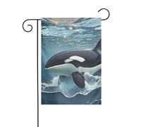 Drapeau de jardin de bienvenue pour l'extérieur de petite cour, 30,5 x 45,7 cm, double face, résistant aux intempéries, drapeau vertical pour ferme, extérieur, pelouse, terrasse