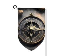 Drapeau de jardin de bienvenue pour l'extérieur de petite cour, 31,8 x 45,7 cm, double face, résistant aux intempéries, drapeau de maison au design magique, runes nordiques, boussole, drapeaux