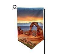 Drapeau de jardin de bienvenue pour l'extérieur de petite cour, 31,8 x 45,7 cm, double face, résistant aux intempéries, arches, parc national, drapeaux verticaux pour ferme, extérieur, pelouse