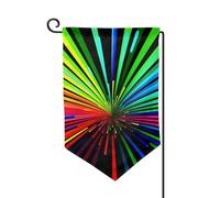 Drapeau de jardin de bienvenue pour l'extérieur de petite cour, 31,8 x 45,7 cm, double face, résistant aux intempéries, drapeau vertical aux couleurs de l'arc-en-ciel, pour ferme, extérieur, pelouse