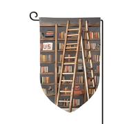 Drapeau de jardin de bienvenue pour l'extérieur de petite cour, 31,8 x 45,7 cm, double face, résistant aux intempéries, collection d'étagères et échelle verticales pour ferme, extérieur, pelouse