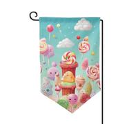 Drapeau de jardin de bienvenue pour l'extérieur de petite cour, 31,8 x 45,7 cm, double face, résistant aux intempéries, drapeau vertical pour ferme, extérieur, pelouse, terrasse