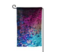Drapeau de jardin de bienvenue pour l'extérieur de petite cour, 31,8 x 45,7 cm, double face, résistant aux intempéries, drapeau vertical à paillettes pour ferme, extérieur, pelouse, terrasse