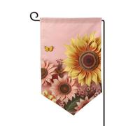 Drapeau de jardin de bienvenue pour l'extérieur de petite cour, 31,8 x 45,7 cm, double face, résistant aux intempéries, grand tournesol, drapeau vertical pour ferme, extérieur, pelouse, terrasse