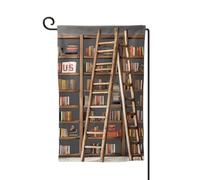 Drapeau de jardin de bienvenue pour l'extérieur de petite cour, 31,8 x 45,7 cm, double face, résistant aux intempéries, collection d'étagères et échelle verticales pour ferme, extérieur, pelouse