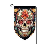 Drapeau de jardin de bienvenue pour l'extérieur de petite cour, 31,8 x 45,7 cm, double face, résistant aux intempéries, drapeau vertical coloré en sucre pour ferme, extérieur, pelouse, terrasse