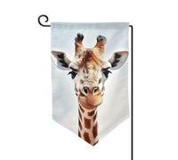 Drapeau de jardin de bienvenue pour l'extérieur de petite cour, 31,8 x 45,7 cm, double face, résistant aux intempéries, drapeau vertical intelligent girafe pour ferme, extérieur, pelouse, terrasse