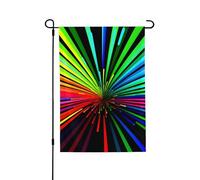 Drapeau de jardin de bienvenue pour l'extérieur de petite cour, 71,1 x 101,6 cm, double face, résistant aux intempéries, drapeau vertical aux couleurs de l'arc-en-ciel, pour ferme, extérieur, pelouse