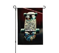 Drapeau de jardin de bienvenue pour l'extérieur de petite cour, 71,1 x 101,6 cm, double face, résistant aux intempéries, drapeau vertical pour ferme, extérieur, pelouse, terrasse