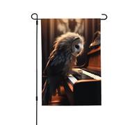 Drapeau de jardin de bienvenue pour l'extérieur de petite cour, 71,1 x 101,6 cm, double face, résistant aux intempéries, drapeau de maison, hibou, drapeau vertical pour ferme, extérieur, pelouse