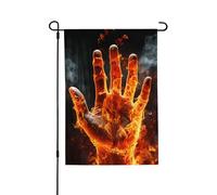 Drapeau de jardin de bienvenue pour l'extérieur de petite cour, 71,1 x 101,6 cm, double face, résistant aux intempéries, drapeau vertical à la main au feu pour ferme, extérieur, pelouse, terrasse