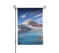 Drapeau de jardin de bienvenue pour l'extérieur de petite cour, 71,1 x 101,6 cm, double face, résistant aux intempéries, drapeau vertical pour maison, bord de mer, bateau de croisière, drapeau