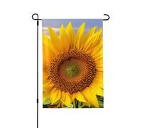 Drapeau de jardin de bienvenue pour petite cour - 71,1 x 101,6 cm - Double face résistant aux intempéries - Tournesol jaune doré - Drapeaux verticaux pour ferme, extérieur, pelouse, terrasse