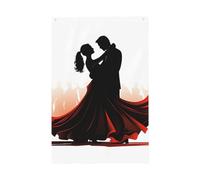 Drapeau de jardin de bienvenue pour salle de bal, danse - 61 x 91 cm - Ne se décolore pas - Double face - Bannière d'extérieur pour cour, porche, pelouse