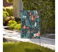 Drapeau de jardin de bienvenue résistant aux intempéries - 71,1 x 101,6 cm - Double face - Animaux scandinaves - Petits drapeaux de jardin pour l'extérieur de la maison - Drapeau de ferme - Décoration