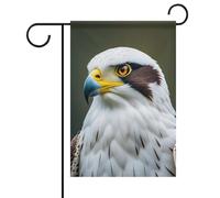 Drapeau de jardin de bienvenue Spear Falcon, White Eagle Spring Summer Floral Yard Flag 12x18 pouces Double Face Outdoor Decor Flags pour Spring Winter Farmhouse, Résistant à la décoloration avec in