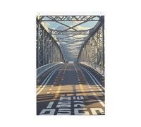 Drapeau de jardin de bienvenue sur le pont routier 61 x 91 cm - Ne se décolore pas - Double face - Bannière d'extérieur pour cour, porche, pelouse